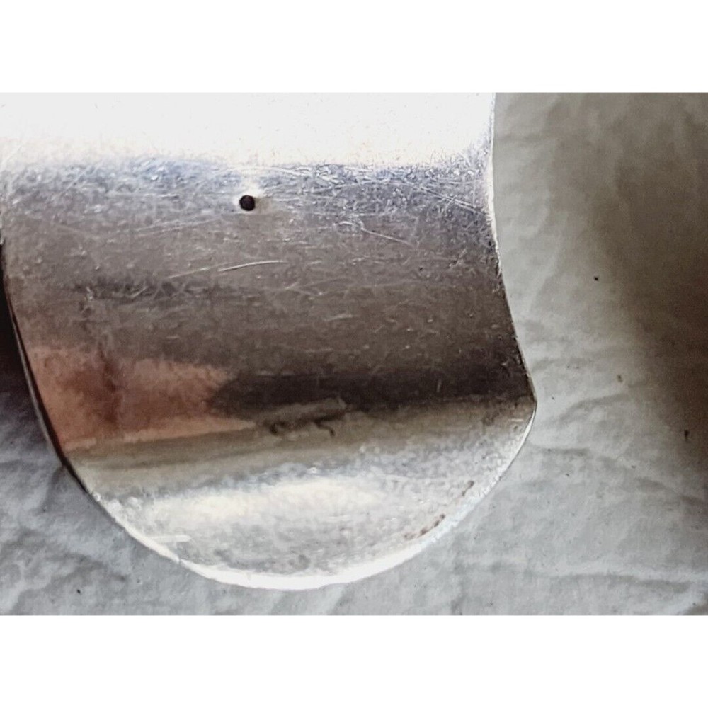 Vintage Sterling Silver 925 Ornate Etched Chunky Pierced  Earrings - Picture 5 of 8